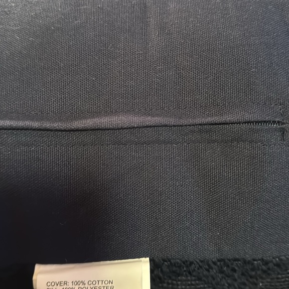 Brentwood Elegant Blue Woven Cotton Textured Square Throw Pillow - Picture 8 of 8